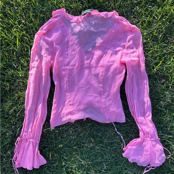 Blumarine Pink Ruffle Top - Picture 5 of 5